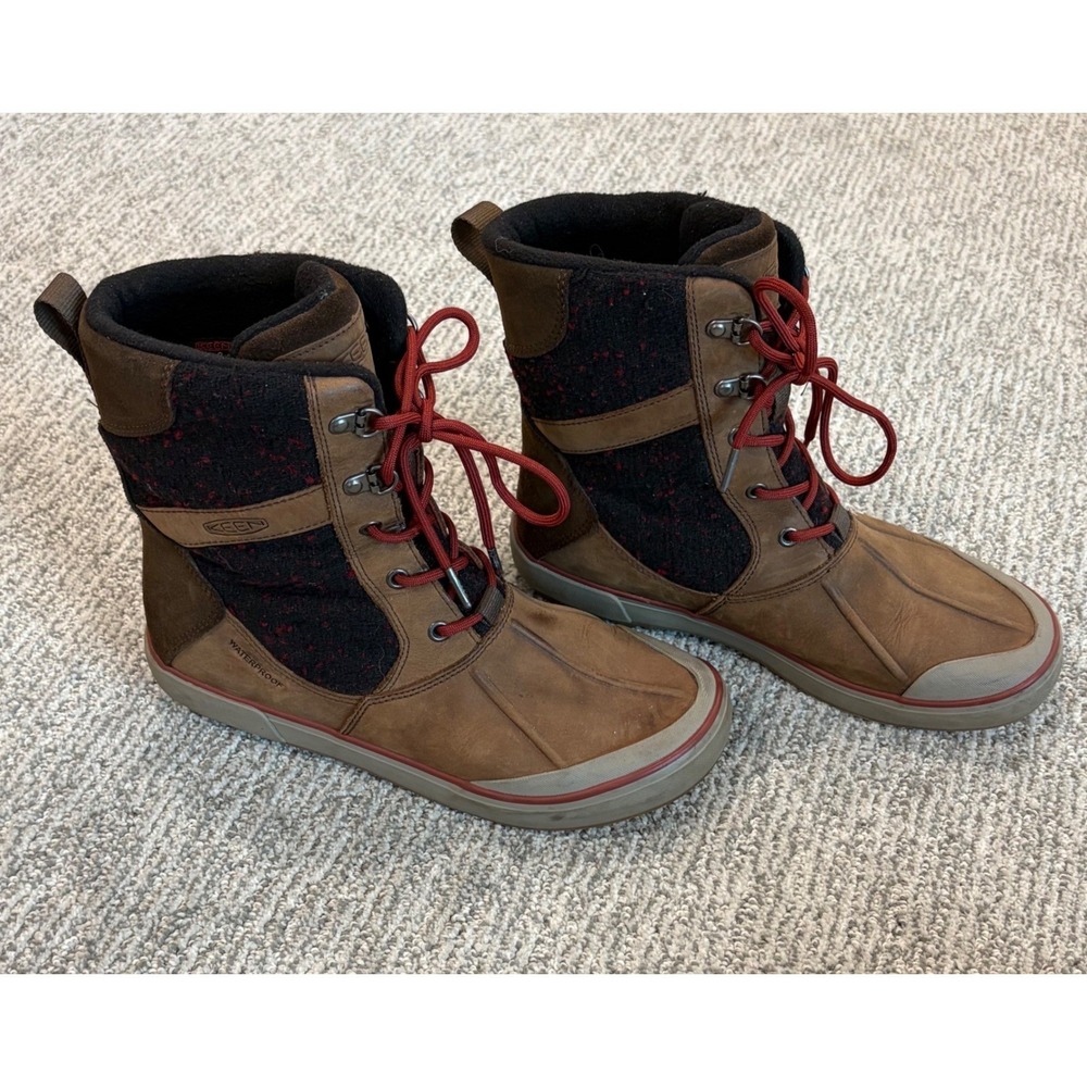 Keen Elsa Boots Womens 9 Brown Waterproof Insulated Leather Duck Boots 1019572